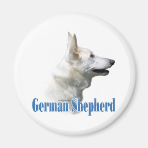 White German Shepherd Name - Magnet