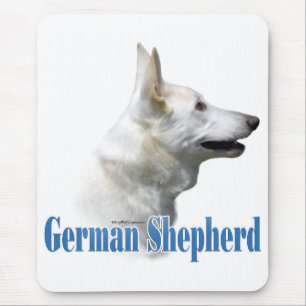 White German Shepherd Name Mouse Pad