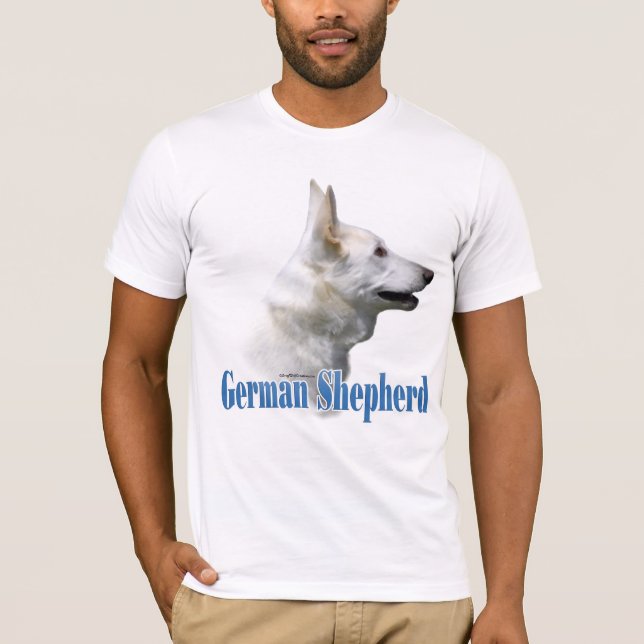 White German Shepherd Name T-Shirt (Front)