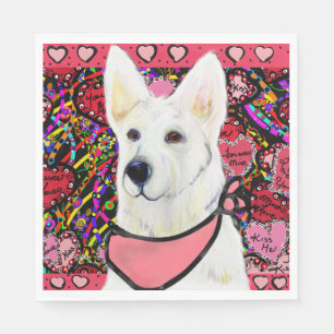 White German Shepherd Napkin