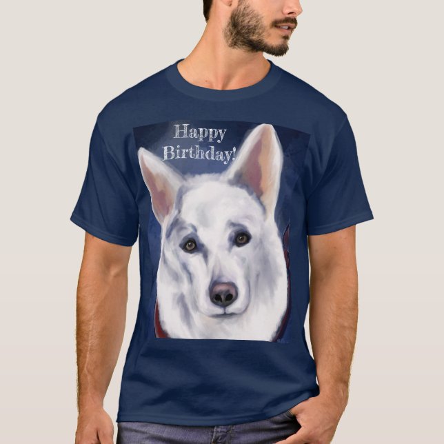 WHITE GERMAN SHEPHERD    T-Shirt (Front)