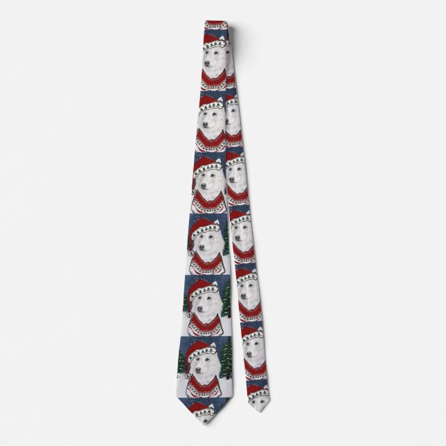White German Shepherd  Tie (Front)