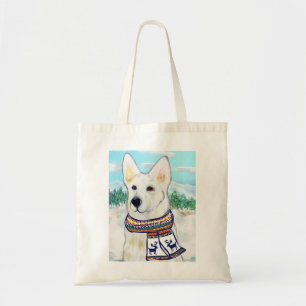 White German Shepherd Tote Bag