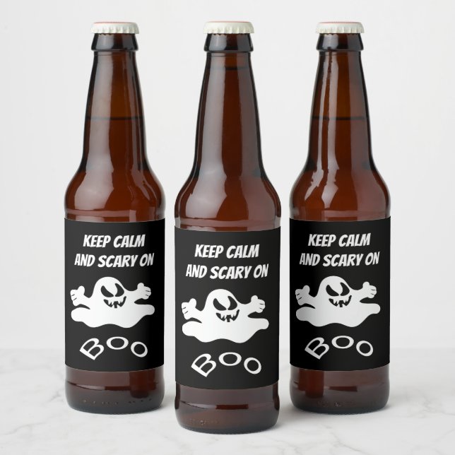 White ghost beer bottle label (Bottles)