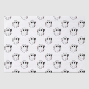 White Ghosts and Black Cats White Halloween Tissue Paper