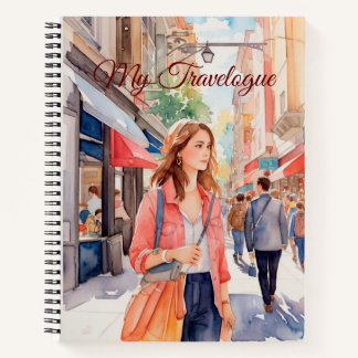 White Girl Travelogue - Customise Name Notebook