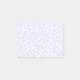 White Girly Purple Lilac Leopard Print Post-it Notes