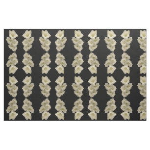 White Gladiola Abstract Pattern Fabric