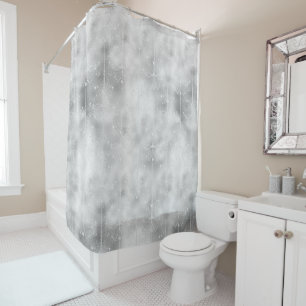White Glam Shower Curtain