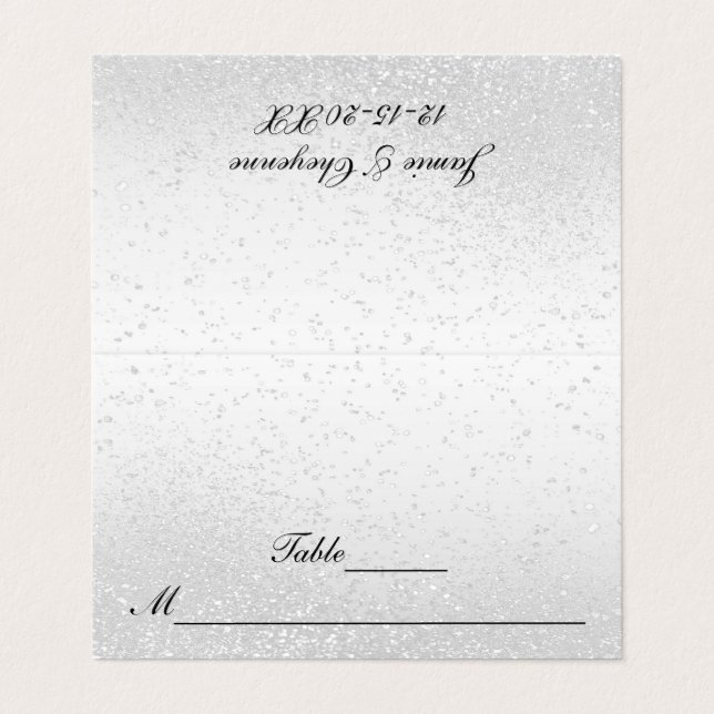 White Glitter | Fold Cards (Outside Unfolded)