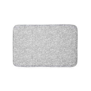 White Glitter & Sparkles Bath Mat