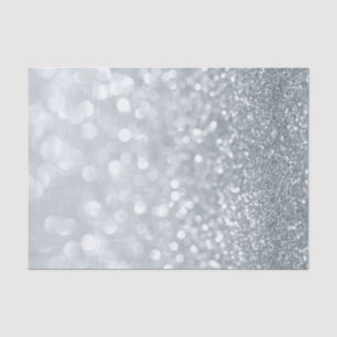 White Glitter Sparkly Sparkle Sweet 16 Party Tissue Paper