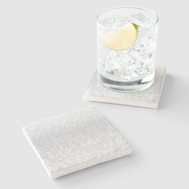 white glitter stone coaster (Side)