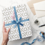 White Glitzy Silver XOXO Bridal Shower Wedding Wrapping Paper<br><div class="desc">White Glitzy Silver XOXO Wedding or Bridal shower</div>
