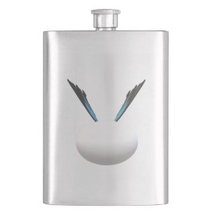 WHITE GLOBE DESIGN MODERN ART LESS IS MORE HIP FLASK