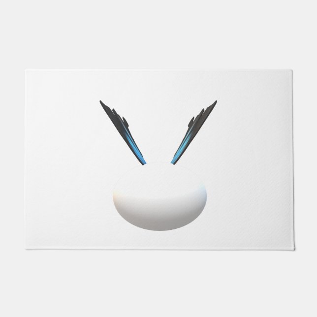 White Globe less is more design modern Art Doormat (Front)