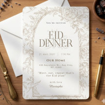 White Gold Botanical Arch Floral Eid Dinner Party 