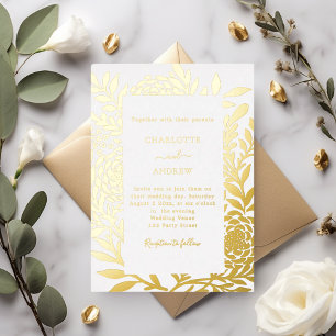 White gold botanical luxury wedding