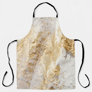 White-gold brush painted texture. apron