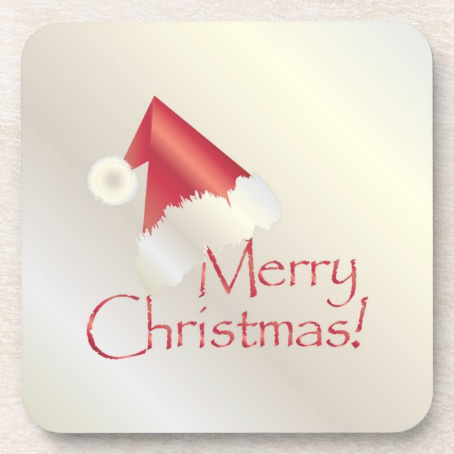 White gold Christmas Coaster (Front)