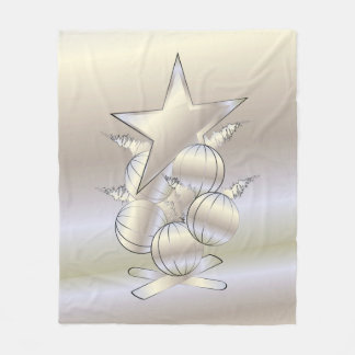 White gold Christmas Fleece Blanket