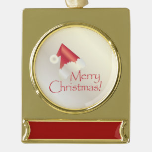 White gold Christmas Plated Banner Ornament
