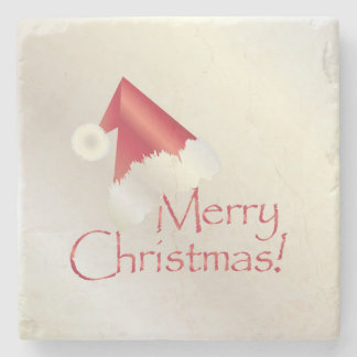 White gold Christmas Stone Coaster