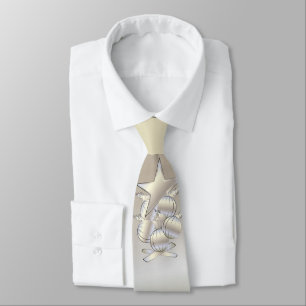 White gold Christmas Tie