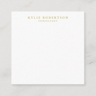 White Gold Colors Professional Trendy Plain  Enclosure Card