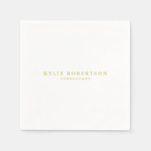 White & Gold Colors Professional Trendy Plain Napkin