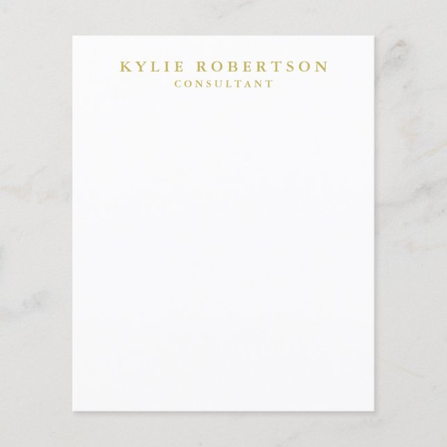 White Gold Colours Professional Trendy Plain Flyer (Front)