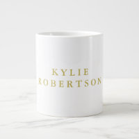 White & Gold Colours Professional Trendy Plain