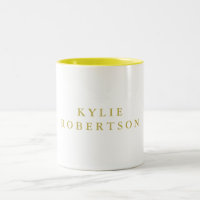 White & Gold Colours Professional Trendy Plain