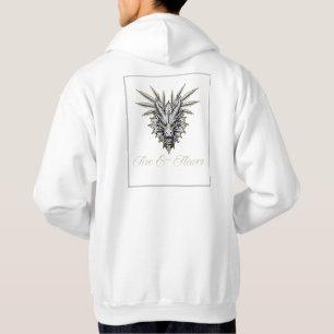 White & Gold Design Collection Hoodie
