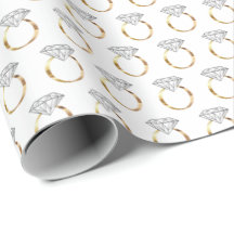 White Gold Diamond Engagement Wedding Ring Pattern