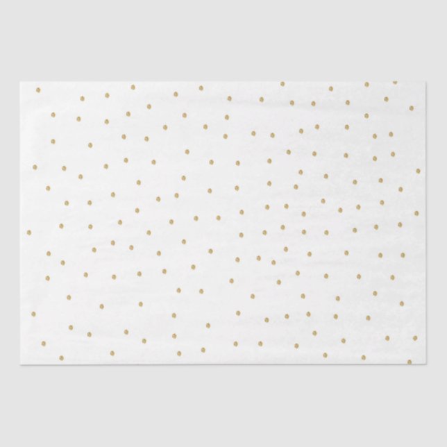 White Gold Dots Watercolor Woodland Animals  Tissue Paper (Front)