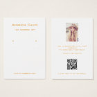 White gold earring jewellery photo QR display card