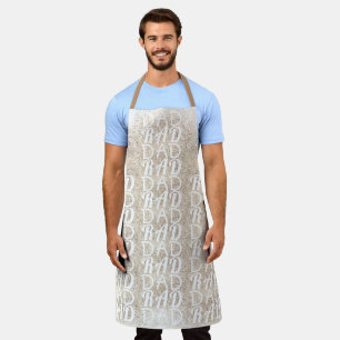 White Gold Festive RAD DAD Father's Day Apron