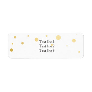 White & Gold Foil Elegant Card Address Labels
