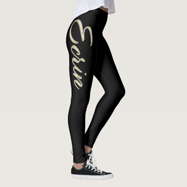White gold fountain pen leggings (Right)