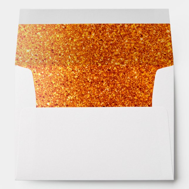 White Gold Glitter Envelope (Back (Bottom))