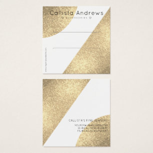 White Gold Glitter Geo Heart Hair Clip Display