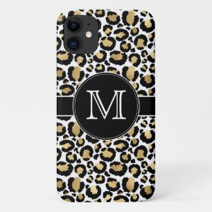 White & Gold Leopard iPhone 11 Case
