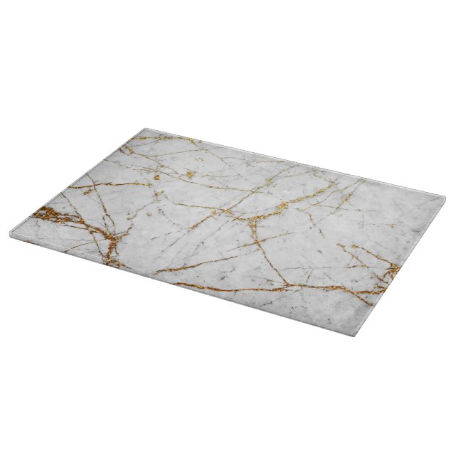 White & gold marble cutting board (Corner)