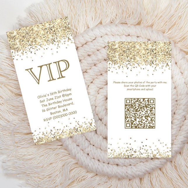 White & Gold | Mini VIP Birthday Invitation (Creator Uploaded)