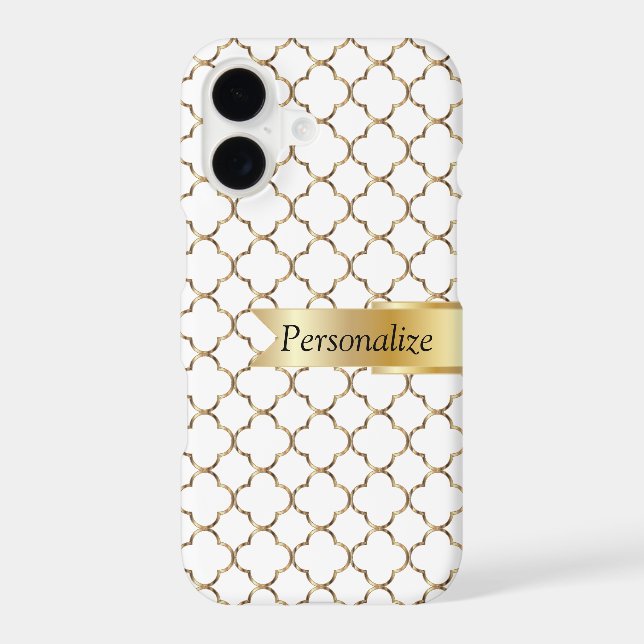 White & Gold Moroccan | DIY Name (Back)
