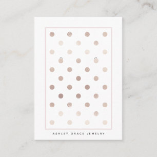 White Gold Pink Earring Trendy Display Card