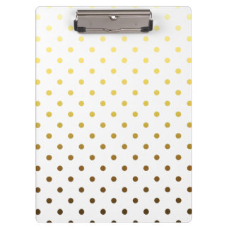 White Gold Polka Dot Clipboard