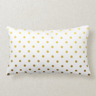 White Gold Polka Dot Lumbar Cushion