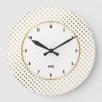 White & Gold Polka Dots Pattern